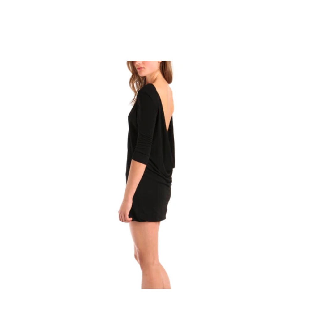 Silence + Noise black Low Back dress. In black